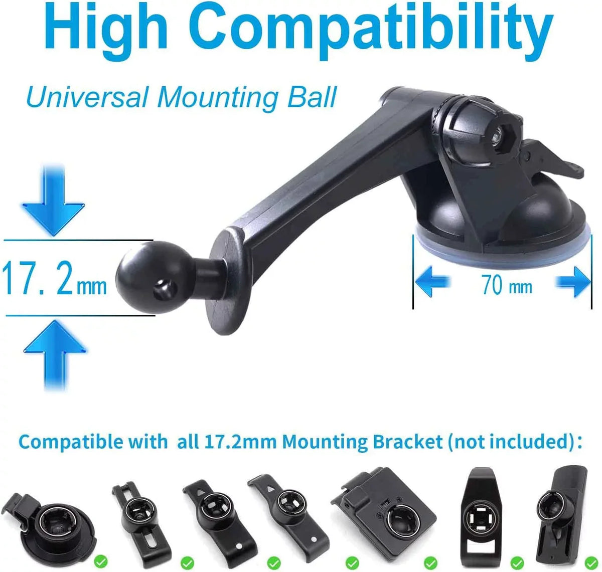'- GPSize Mount for Garmin | GPSize Dashboard Mount Dash Windshield Window Car Holder for Garmin Nuvi RV Dezl