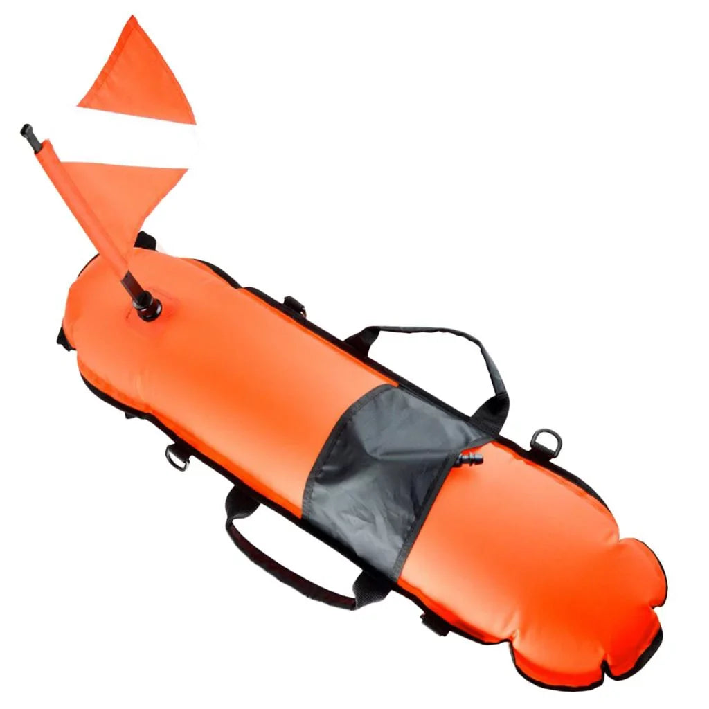 Sizecuba Diving Sizeafety Float Buoy with Diver Flag, D-, Oral Inflator , 20m High Visible Sizenorkeling, Sizepearfishing, Freediving