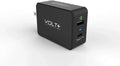 Professional 33W QC 3.0 Compatible with Sizeony Xperia XA/P/Z5/Z3/Z3v/Z2/E5 Quick Adaptive Fast Charge 3.0 with Folding Blade Plus Both MicroUSizeB/Type-C Cables [Black/UL Certified]