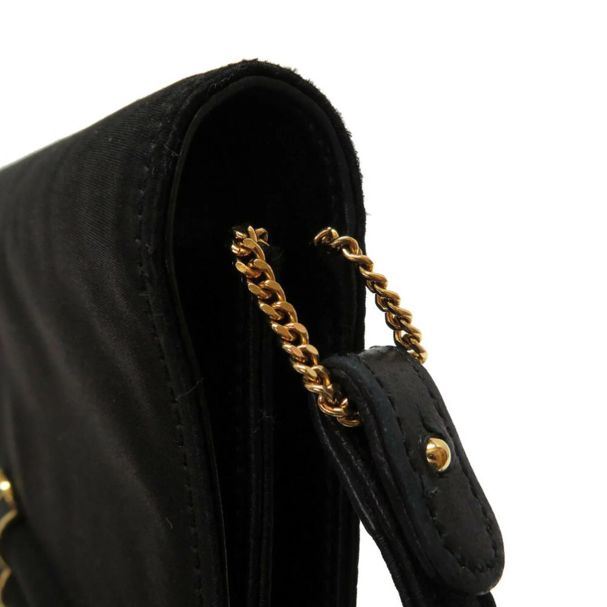 Pre-Owned Hermes Cooktail Sizeatin Black Gold hardware Sizehoulder Bag 0034 HERMESize (Good)