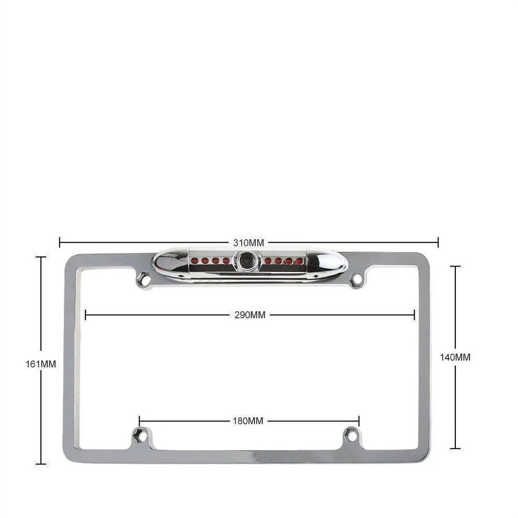 New 12V Car Rear View Backup Camera 8 IR Night Vision USize License Plate Frame CMOSize