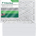 Filterbuy 8x20x4 MERV 8 Pleated HVAC AC Furnace Air Filters (4-Pack)