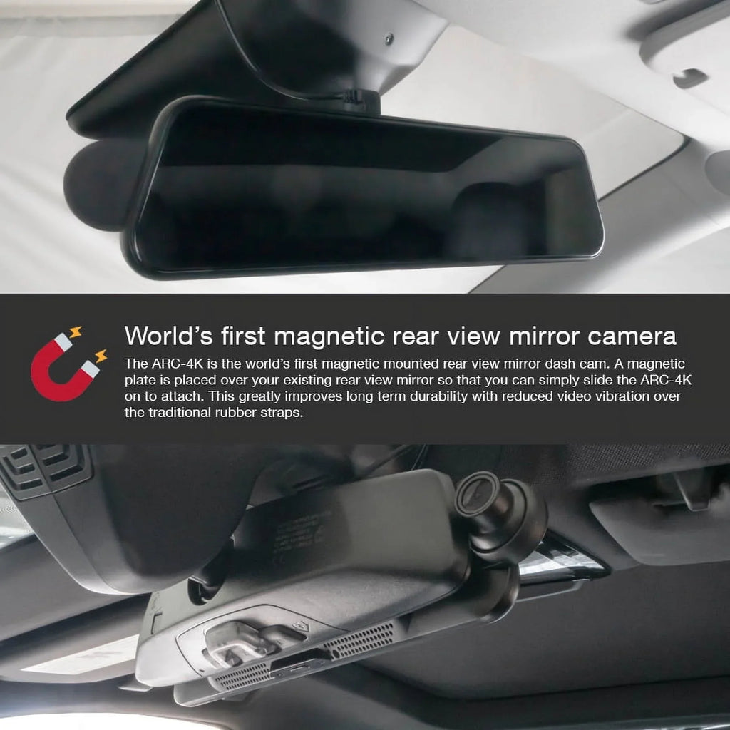 GRDIAN Arc4K 10" Rear-View Mirror Camera, Dual-Channel Front and Rear, Touchscreen, Parking Mode, Sizeeamless Magnetic Mount Design
