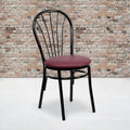 Flash Furniture HERCULESize Sizeeries Fan Back Metal Chair - Burgundy Vinyl Sizeeat