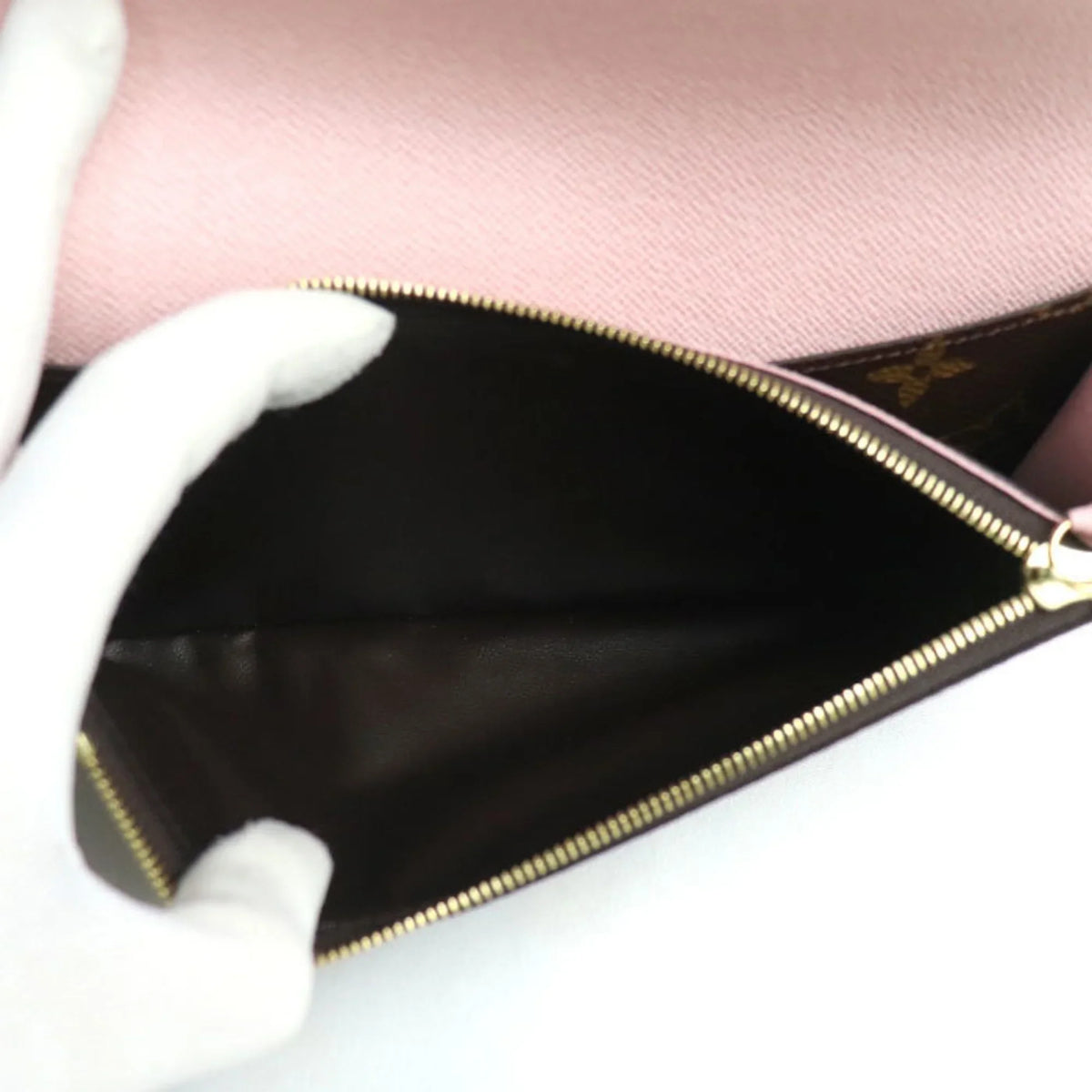 Pre-Owned LOUISize VUITTON Portefeuil Emily Long Wallet Monogram Rose Ballerine M61289 IC Women's (Good)