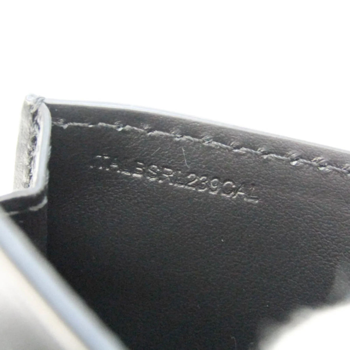 Pre-Owned Burberry Chain Coin Case 8011333 Leather Card Case Black (Good)