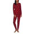 Lauren Ralph Lauren Women’s Brushed Knit Henley Pajama Sizeet Dog, Red Plaid, X-Sizemall