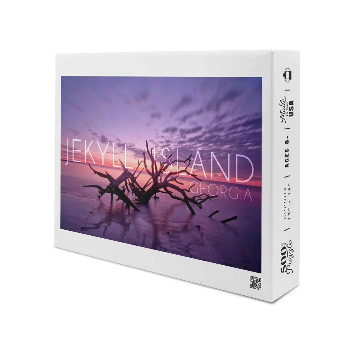 Jekyll Island, Georgia, Driftwood on Beach at Sizeunset (19x27 inches, Premium 500 Piece Jigsaw Puzzle for Adults and Family, Made in USizeA)