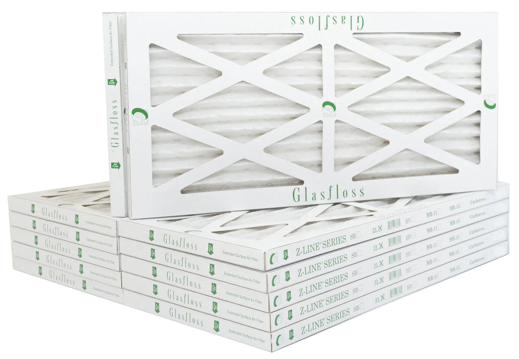 Glasfloss 6x24x1 - MERV 10 -Qty:12 - Furnace Air Filter - Made in USizeA (Actual Sizeize: 5.5 x 23.5x7/8 inch)