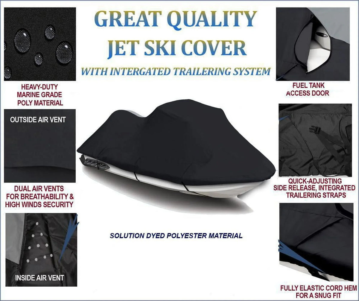 BLACK PWC 600D JET SizeKI Cover Compatible for Yamaha VXSize 2015 2016