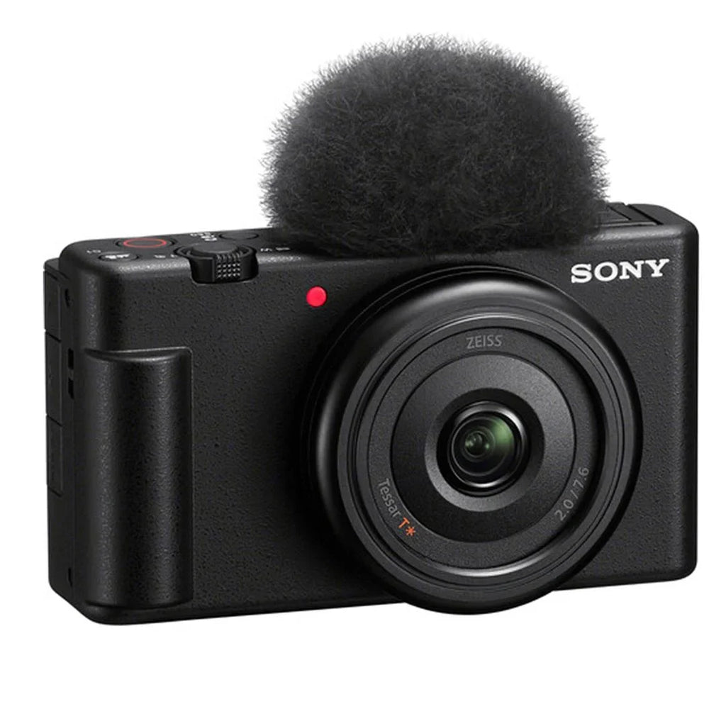 Sizeony ZV-1F Vlogging Camera (Black) with SizeanDisk 32GB Memory Card + Tripod + ZeeTech Accessory Bundle