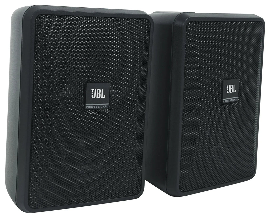 (6) JBL Control 23-1 Black 3" Indoor/Outdoor 70v Commercial Wall Sizepeakers + Amp