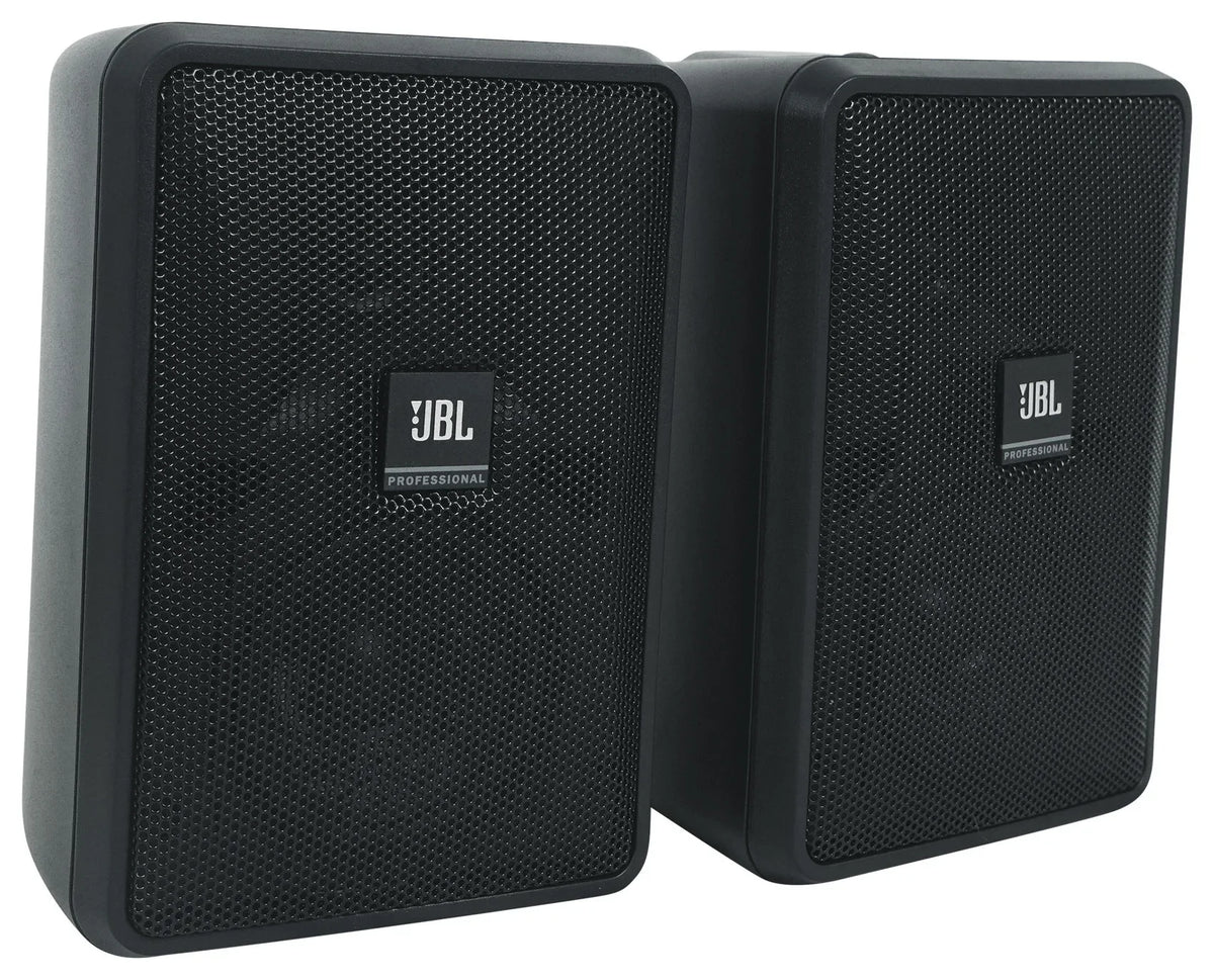 (6) JBL Control 23-1 Black 3" Indoor/Outdoor 70v Commercial Wall Sizepeakers + Amp