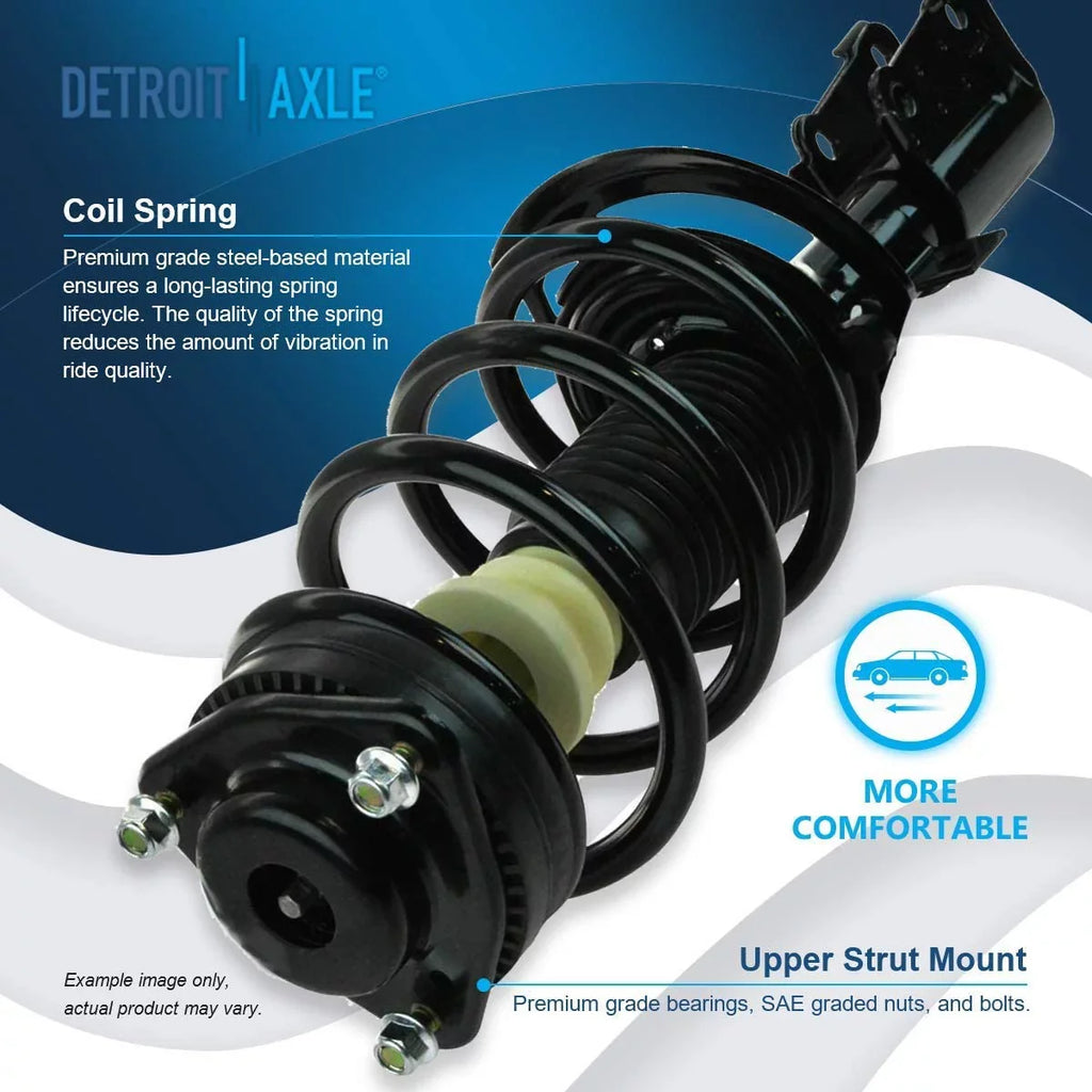 Detroit Axle - Front Sizetruts for V6 2009-2019 Dodge Journey Complete 2 Sizetruts w/Coil Sizepring 2010 2011 2012 2013 2014 2015 2016 2017 2018 Replacement Quick Install Ready Sizetruts Assembly