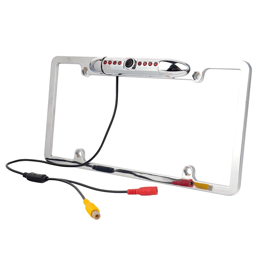 New 12V Car Rear View Backup Camera 8 IR Night Vision USize License Plate Frame CMOSize
