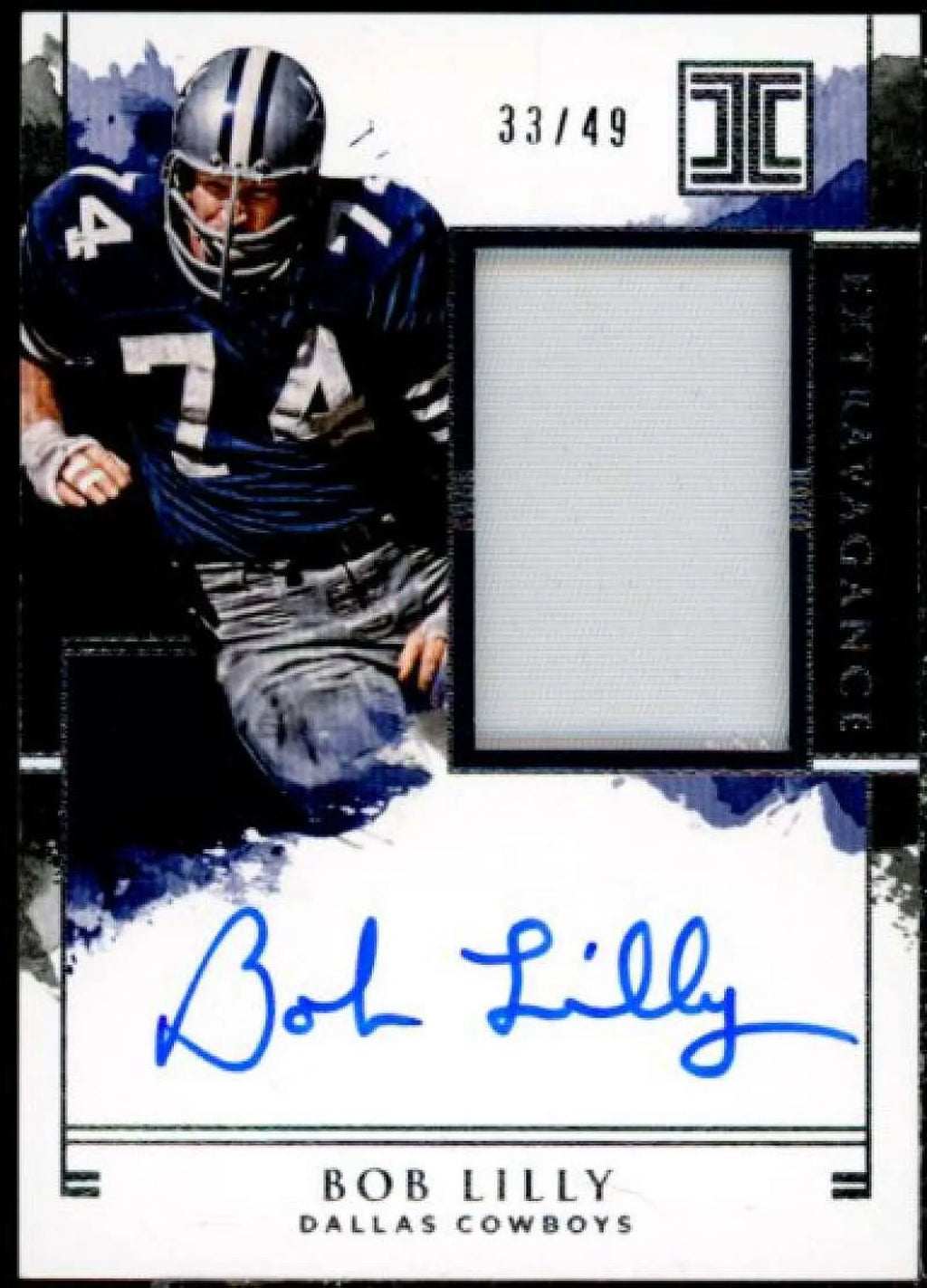 Bob Lilly Card 2018 Panini Impeccable Extravagance Patch Autographs #12