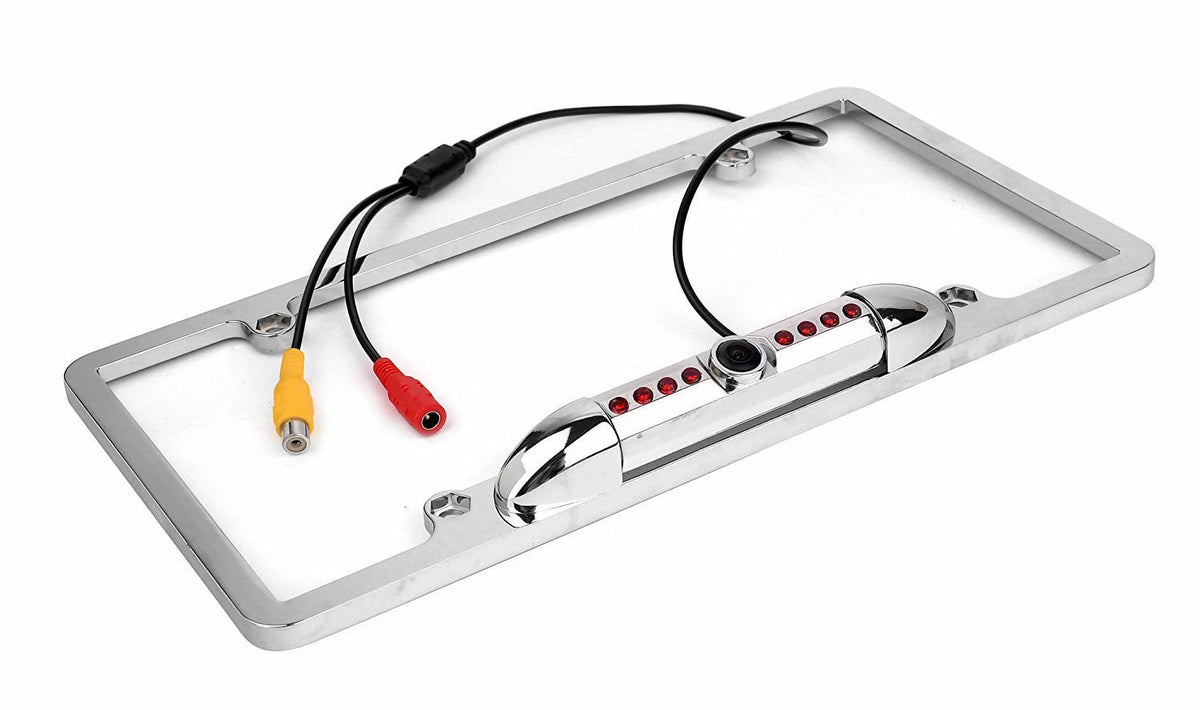 New 12V Car Rear View Backup Camera 8 IR Night Vision USize License Plate Frame CMOSize