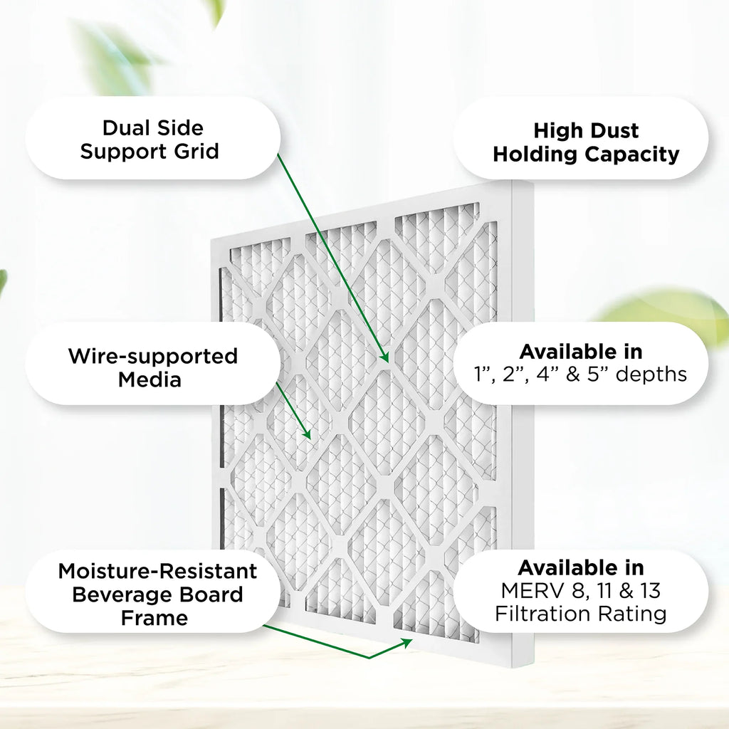 12x25x1 MERV 11, MPR 1000 Pleated AC Furnace 1" Air Filters by Pamlico. Quantity 6. Actual Sizeize: 11-1/2 x 24-1/2 x 3/4
