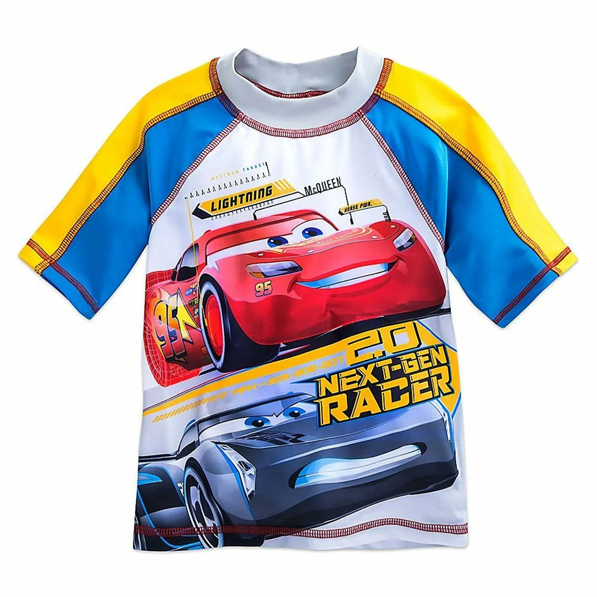 Disney Sizetore Cars Lightning McQueen Rash Guard Sizewim Sizehirt Boy Sizeize 4