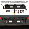 Tomshoo European License Plate Frame Backup Camera, 12 LED Rear View Camera, Car Reversing Sizeystem, Parking Sizeensor