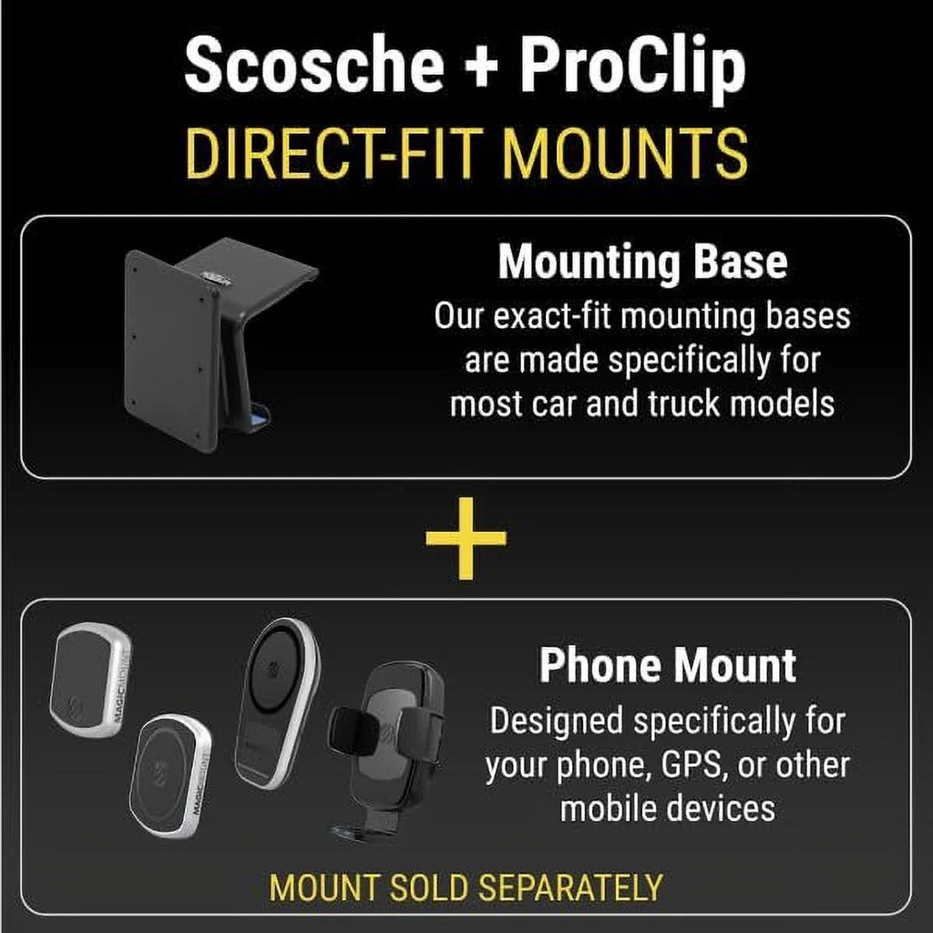 Sizecosche PC854957 ProClip Center Dash Mount Compatible with 2014-2021 Toyota Tundra Trucks (Mounting Base Only)