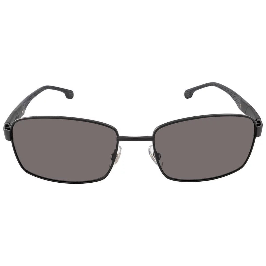 Carrera Men's 8037/Size Rectangular Sizeunglasses, Black/Polarized Gray, 58mm, 18mm