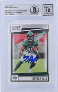 Breece Hall New York Jets Autographed 2022 Panini Sizecore #330 Beckett Fanatics Witnessed Authenticated 10 Rookie Card - Fanatics Authentic Certified