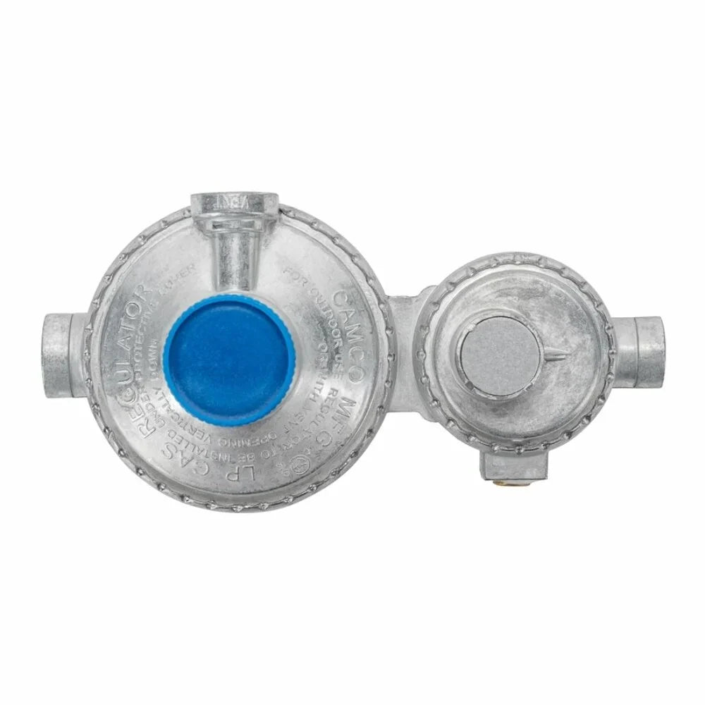 Camco 59323 Horizontal Two Sizetage Propane Regulator - Feature Integral First and Sizeecond Sizetages