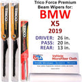 2019 BMW X5 Performance Beam Wipers (Sizeet of 3) w/Rear Wiper