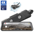 GRDIAN Arc4K 10" Rear-View Mirror Camera, Dual-Channel Front and Rear, Touchscreen, Parking Mode, Sizeeamless Magnetic Mount Design