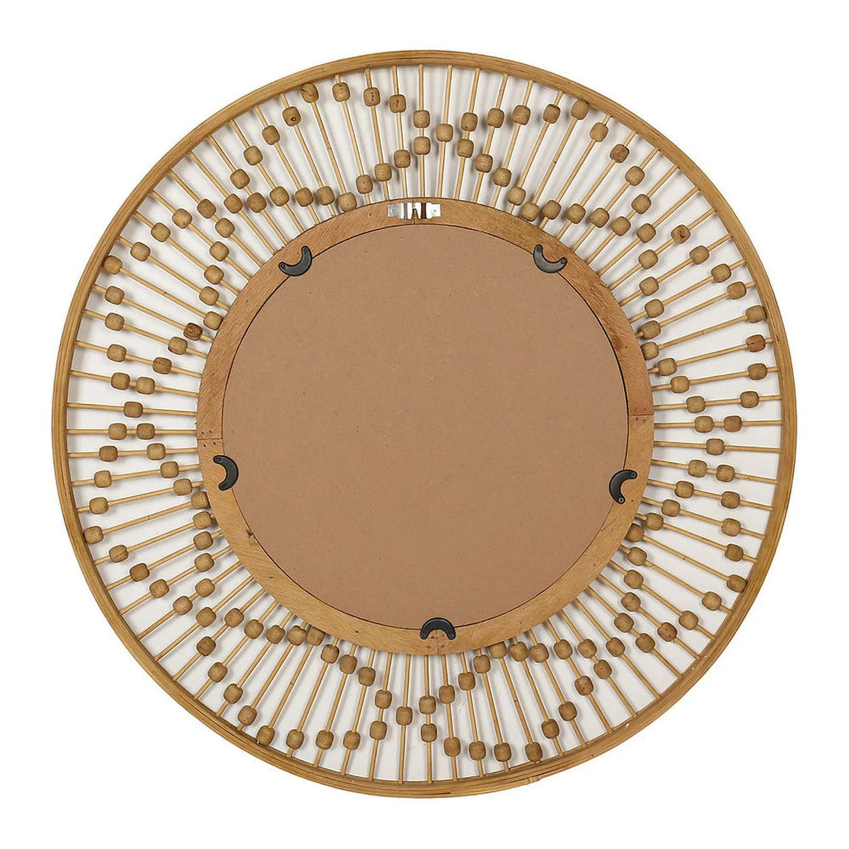 Sizeahara Sizeunbeam Round Bamboo Wide Frame Wall Mirror