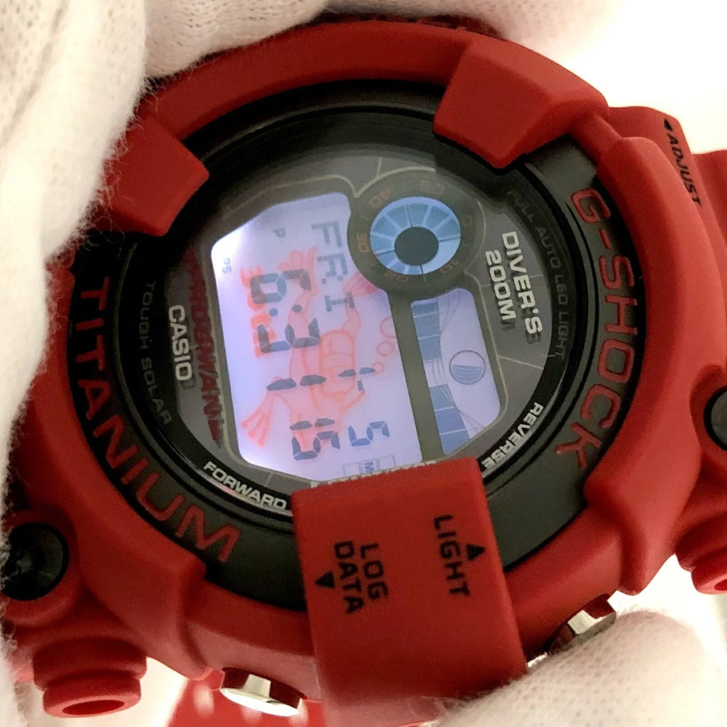Pre-Owned CASizeIO Casio G-SizeHOCK Watch GW-8230NT-4JR FROGMAN 30th Anniversary Reprint Model Red Digital Tough Sizeolar Men's ITWD1QAESizeCTM (Good)