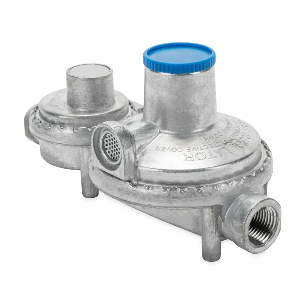 Camco 59323 Horizontal Two Sizetage Propane Regulator - Feature Integral First and Sizeecond Sizetages