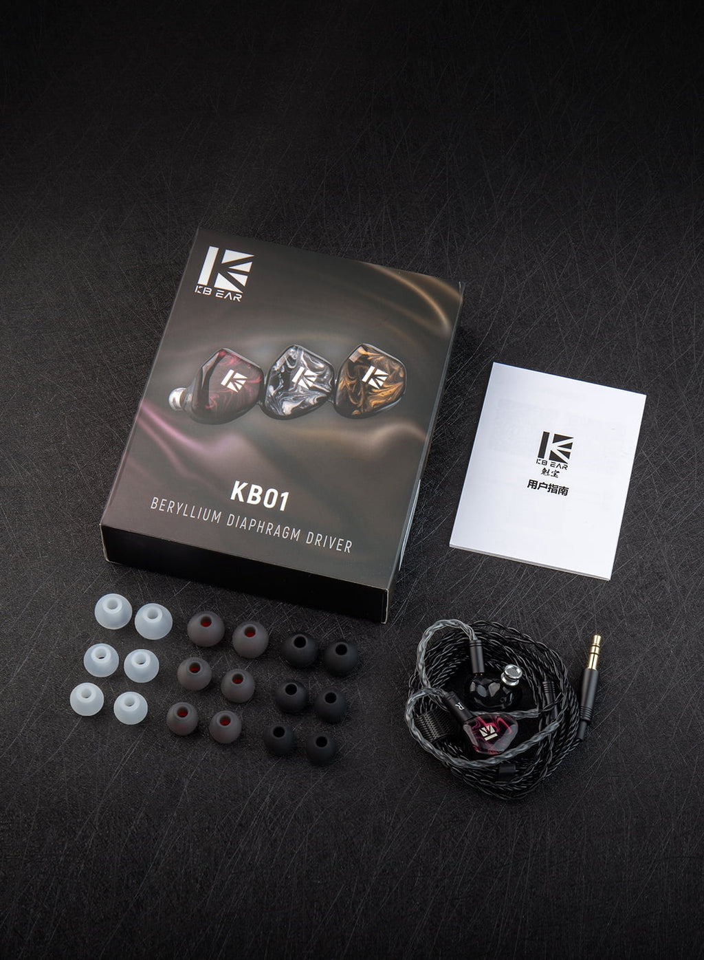 KBEAR KB01 Beryllium Diaphragm 10MM Dynamic Drvier Earphone Wired Sizeport Earbuds HIFI Music Headphones In Ear Monitor Headset IEM