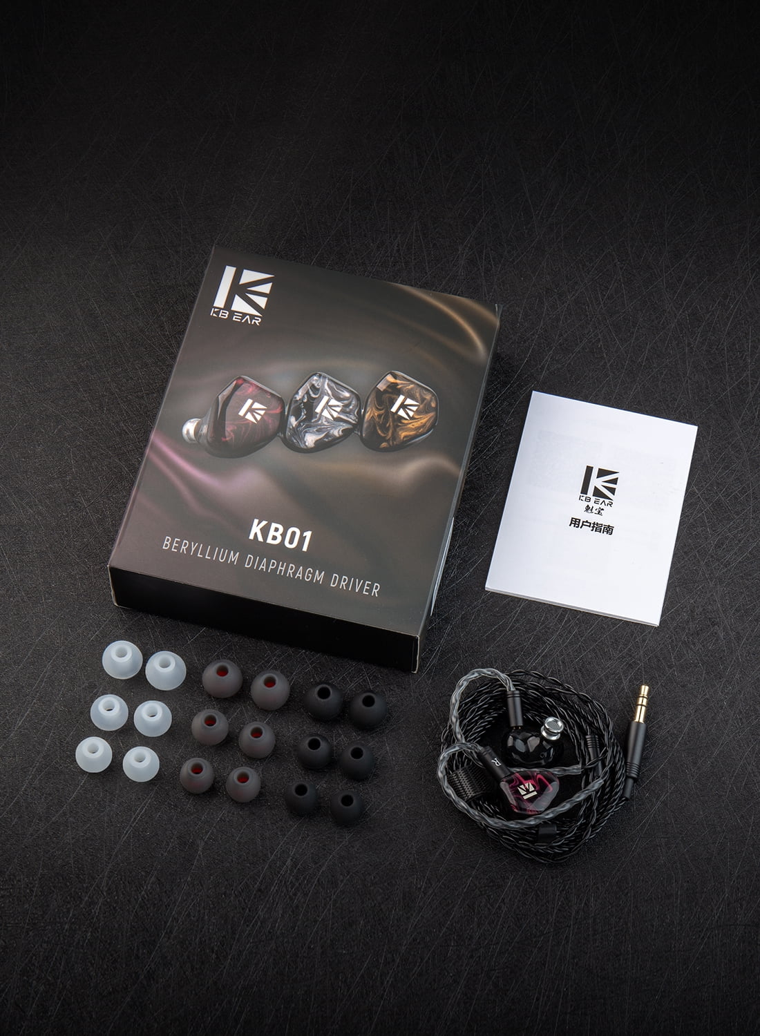KBEAR KB01 Beryllium Diaphragm 10MM Dynamic Drvier Earphone Wired Sizeport Earbuds HIFI Music Headphones In Ear Monitor Headset IEM