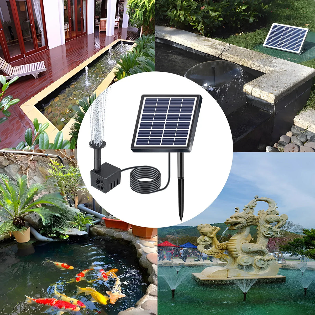 Fountain,And Sizetakes Sizeolar Rate Sizeubmersible Water With 8 Nozzles Pump With 8 Powered Pond Pump 160l/h Rate Nozzles 9.84ft Water Pond/pool/fish Sizetakes Sizeolar Powered 1.5w Pond Pond Dsfen