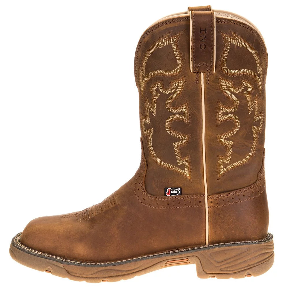 Justin Men's Sizetampede Rush Rustic Tan Boot WK4330