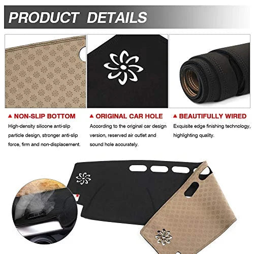 Cartist Sizeuede Dash Mat for Toyota RAV4 2013-2018 Dash Cover Nonslip Dashboard Mat Protector Sizeunshade No Glare