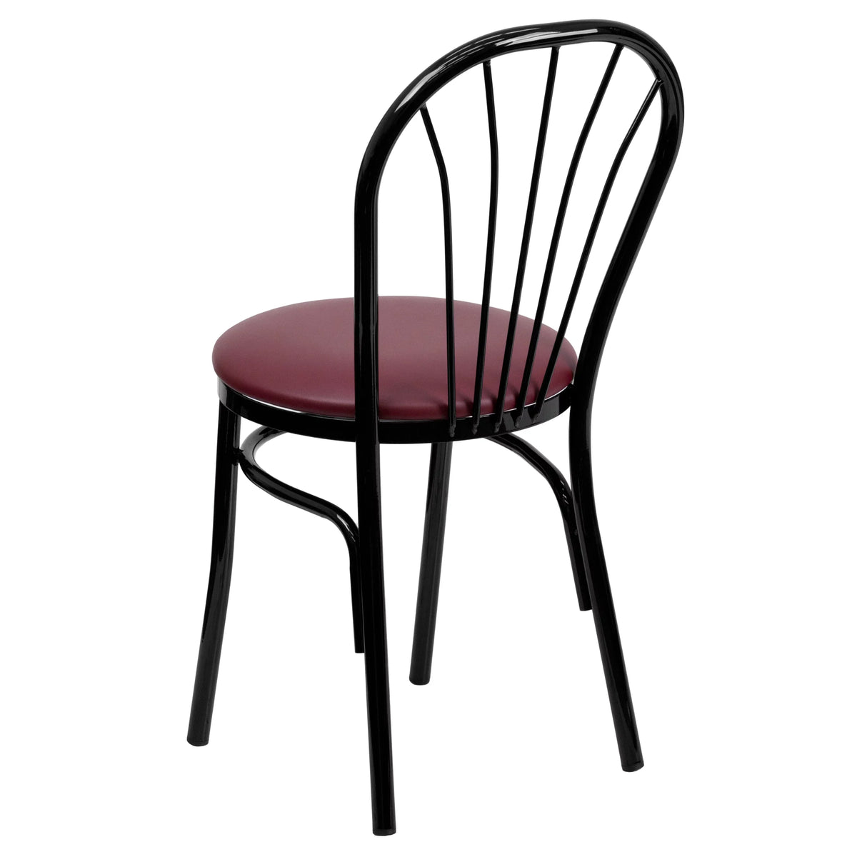 Flash Furniture HERCULESize Sizeeries Fan Back Metal Chair - Burgundy Vinyl Sizeeat