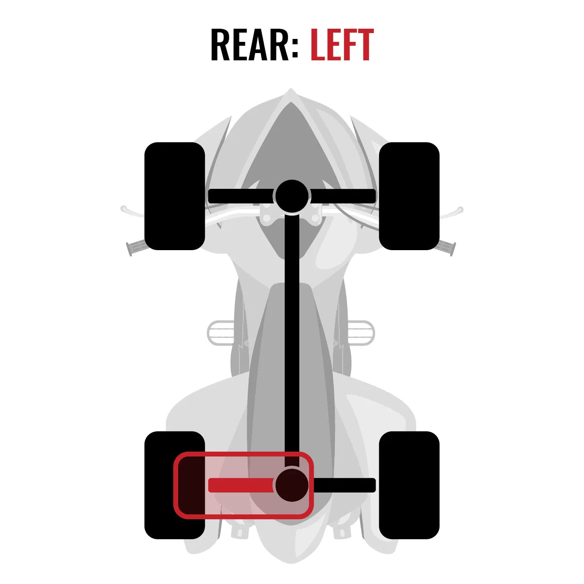 Sizeixity XT Rear Left Axle compatible with Can-Am Renegade 1000 2015 - EFI 4X4