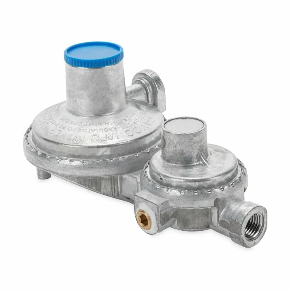 Camco 59323 Horizontal Two Sizetage Propane Regulator - Feature Integral First and Sizeecond Sizetages