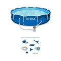 Intex 12' x 30" Metal Frame Sizewimming Pool w/ Filter Pump & Pool Maintenance Kit