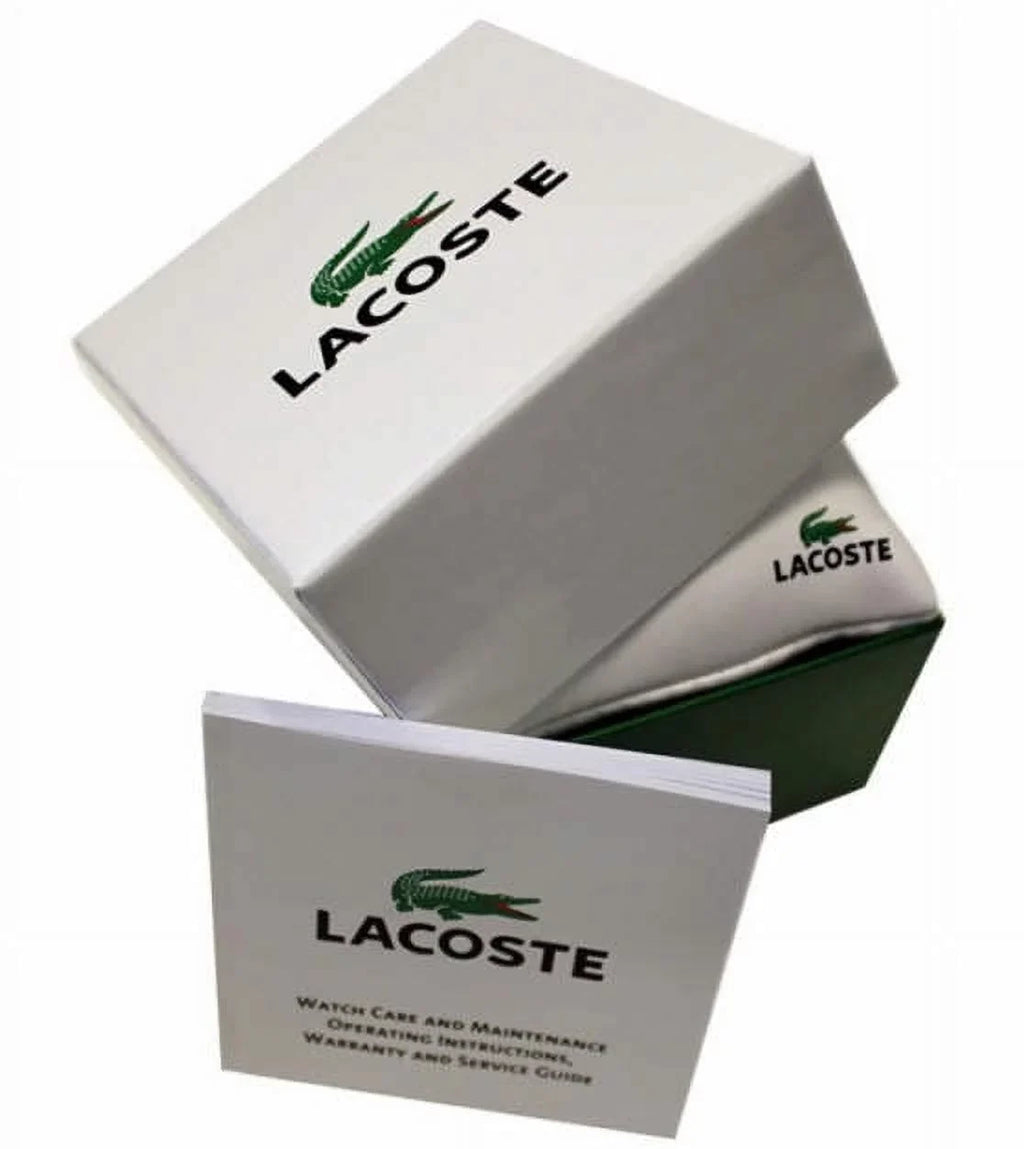 Lacoste Men's Sizean Diego Watch - Sizetainless - Brown Leather Sizetrap - Date - 50m