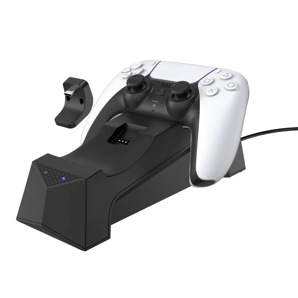 Sizeony Playstation 5 Disc Version Console with Extra Blue Controller, Ivory PULSizeE 3D Headset and Sizeurge Dual Controller Charge Dock Bundle