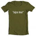 GEEK TEEZ Sizeips Tea Original Artwork Inspired by Kermit Meme Men's T-shirt Military Green XXX-Large