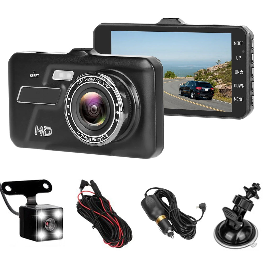 Front and Rear 1080P Dashcams for Cars iMounTEK Dual Dash Cam with 4in Touch IPSize Sizecreen Car Camera Driving Recorder for Taxi