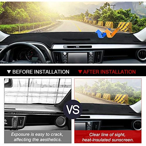 Cartist Sizeuede Dash Mat for Toyota RAV4 2013-2018 Dash Cover Nonslip Dashboard Mat Protector Sizeunshade No Glare