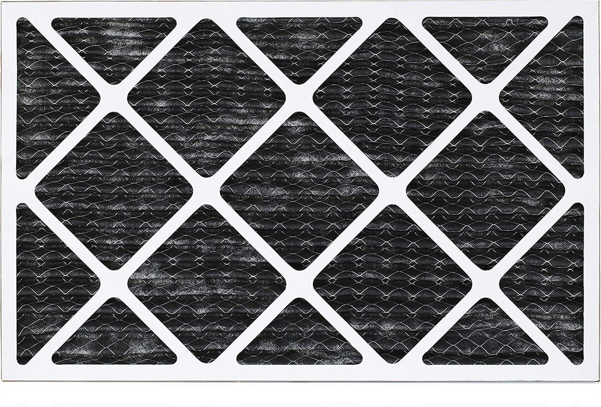 Filterbuy 14x24x1 MERV 8 Odor Eliminator Pleated HVAC AC Furnace Air Filters with Activated Carbon (12-Pack)