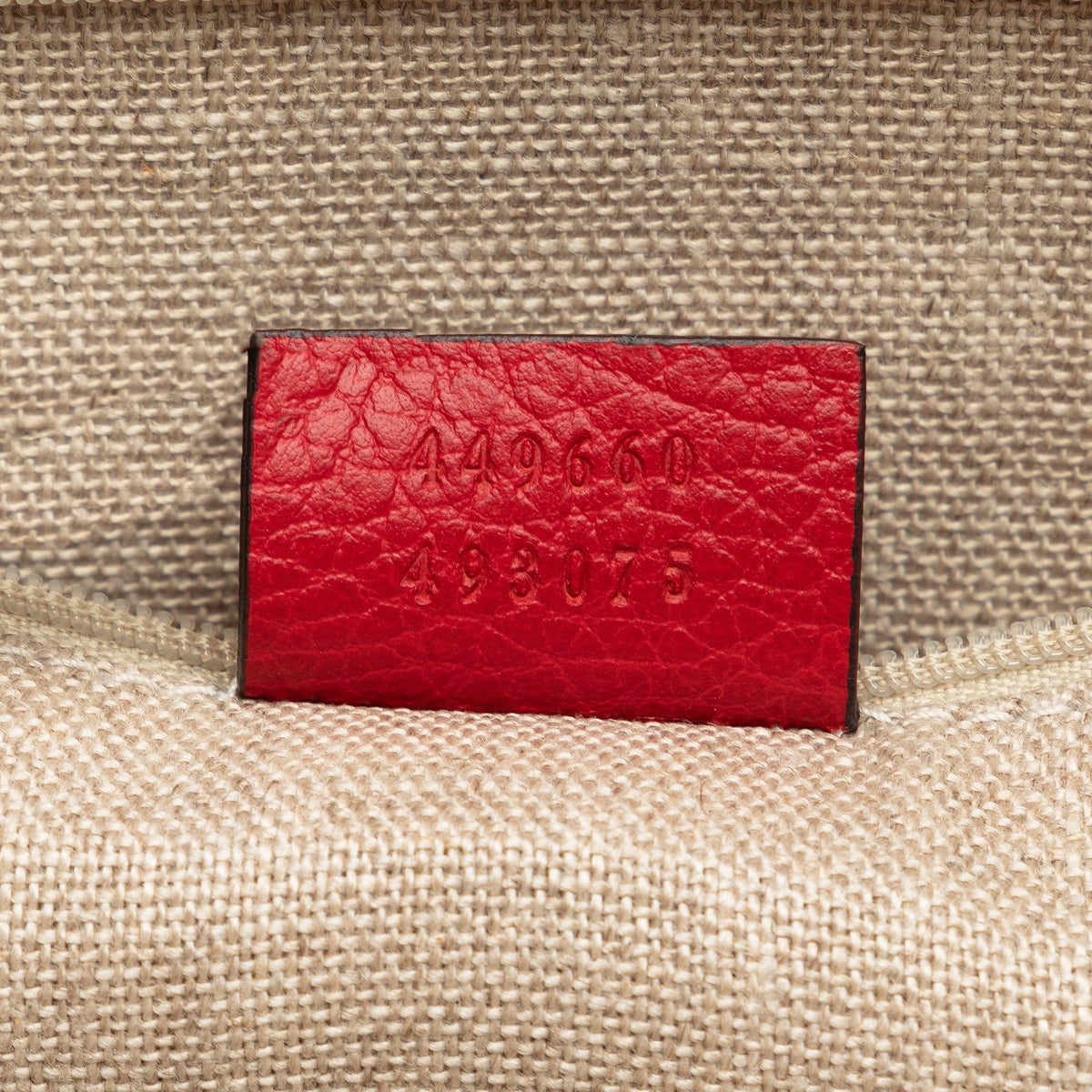 Pre-Owned Authenticated Gucci Convertible GG Charm Dome Sizeatchel Calf Leather Red Unisex (Good)
