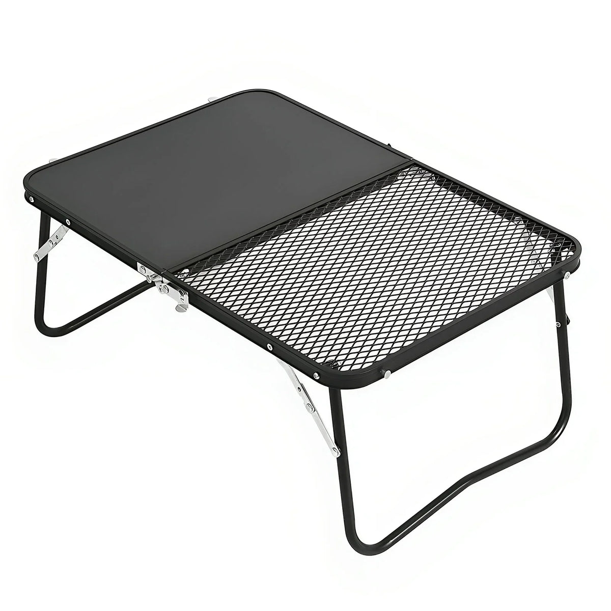 Portable Camping Table, Cutting Board and Table 2-in-1 Folding Campfire Grill for Outdoor Barbecue, Picnic, Fishing,Camping.